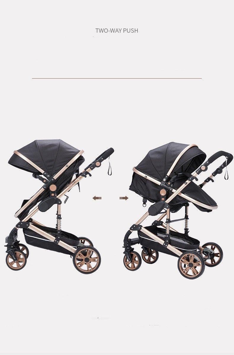 Coche De Bebe Paseo Con Silla De Nido Premium 3 En 1 Negro-2