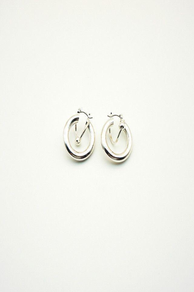 Aros Argollas Plateadas Gruesas i-D-0