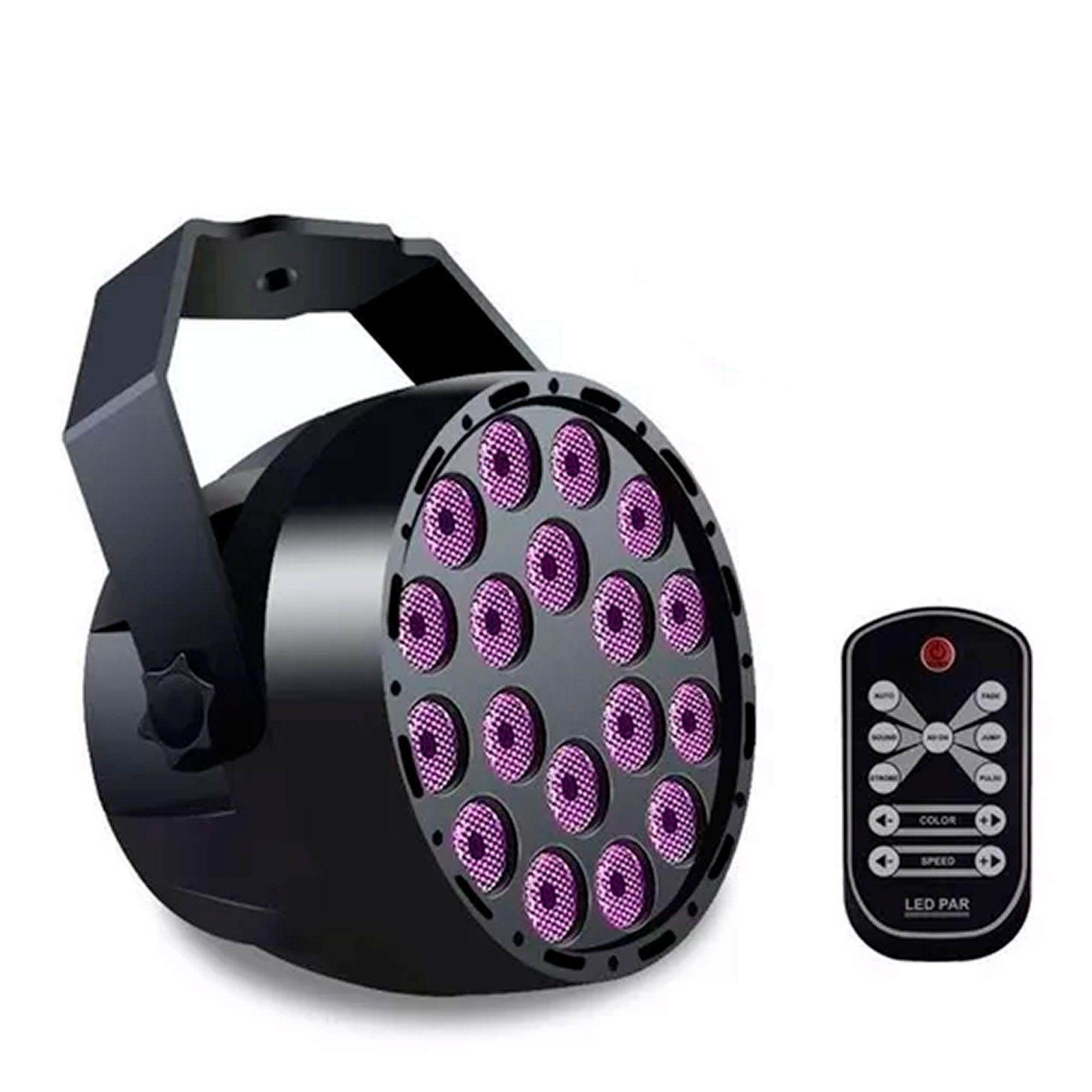 Foco Led Uv 3wx18 Ultravioleta Fiesta Fluor Dmx Control-0