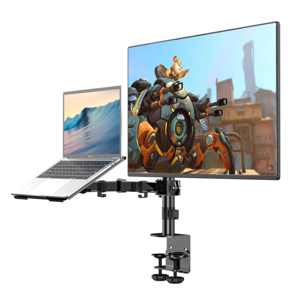 Soporte Doble 2 Brazos Escritorio para Monitor de 13″ a 32″ y Notebook-2