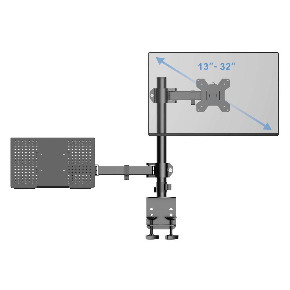 Soporte Doble 2 Brazos Escritorio para Monitor de 13″ a 32″ y Notebook-4