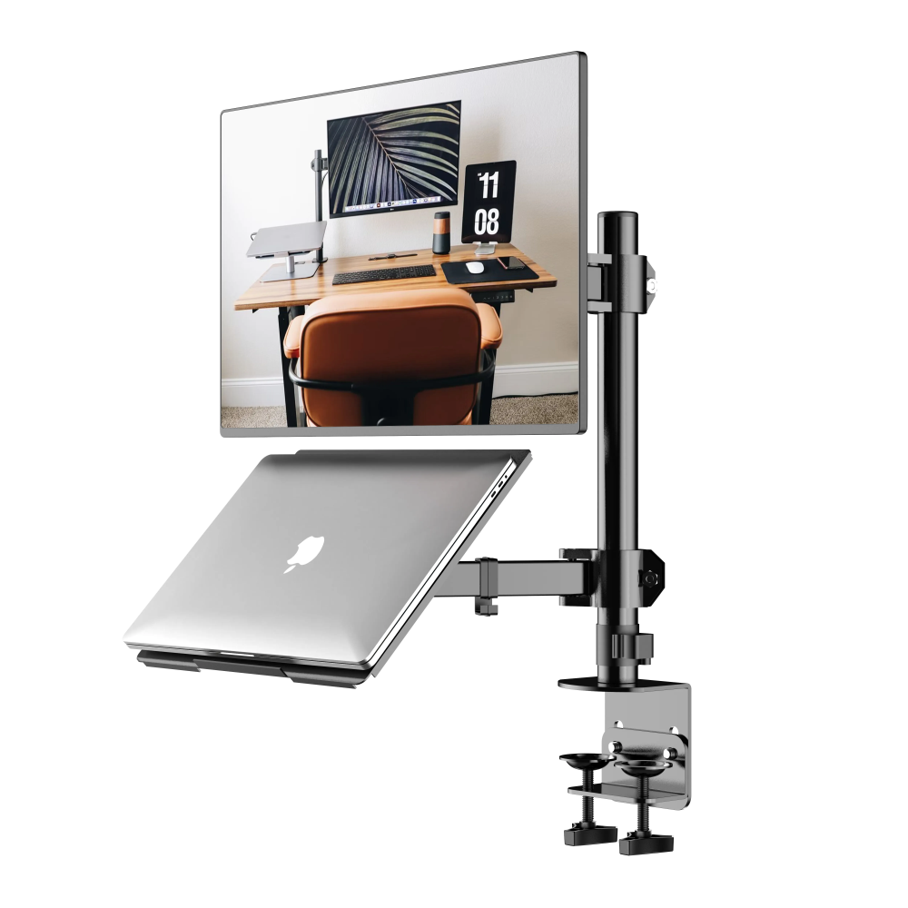 Soporte Doble 2 Brazos Escritorio para Monitor de 13″ a 32″ y Notebook-3