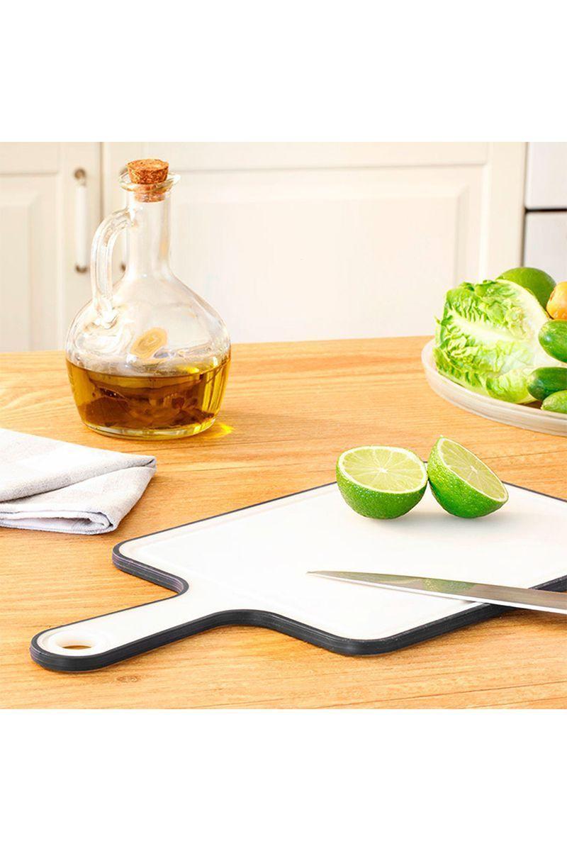 Tabla Cocina Non-Slip Grande Con Mango Gris-1