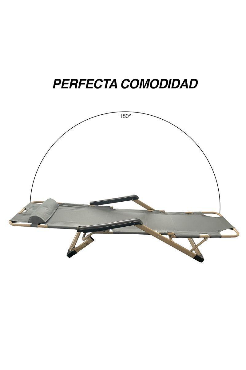 Silla reclinable para exterior NOVAHUS gris-4