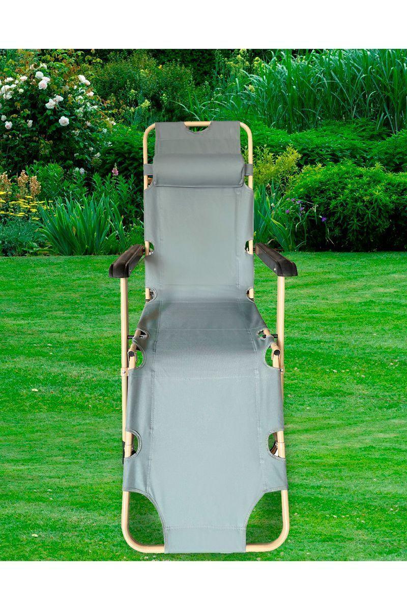 Silla reclinable para exterior NOVAHUS gris-1