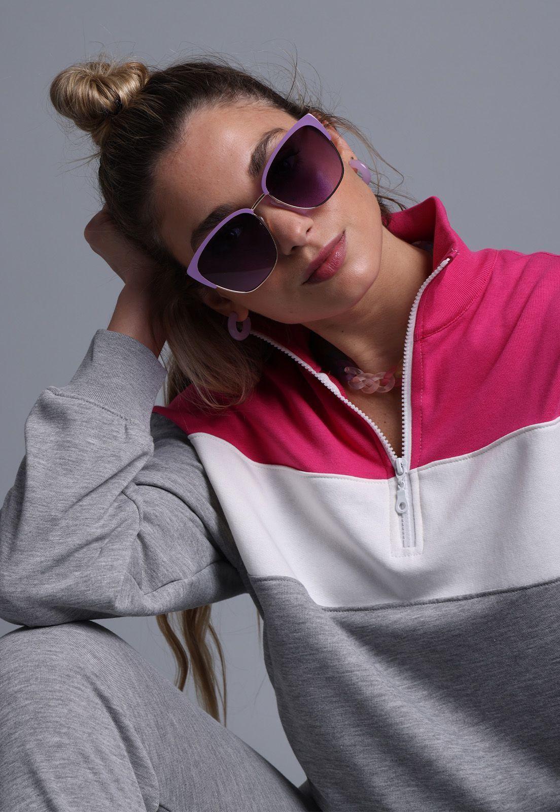 Poleron Half Zipper Mujer Soviet-1