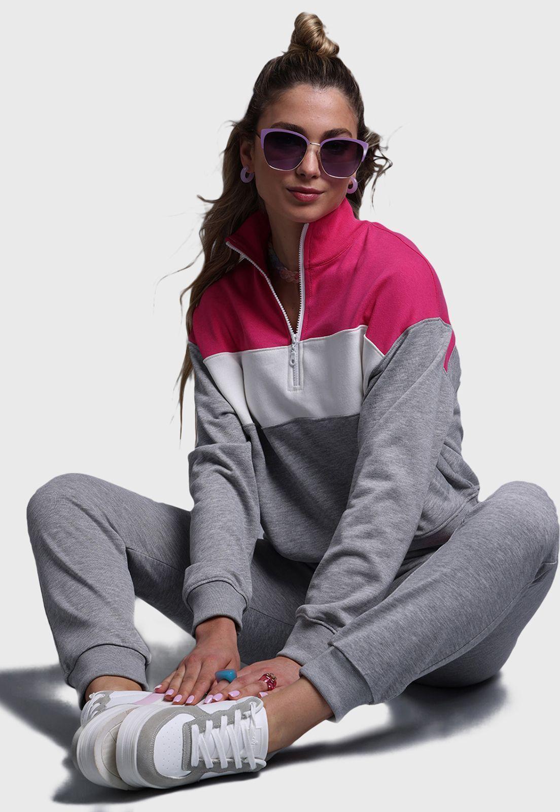 Poleron Half Zipper Mujer Soviet-0