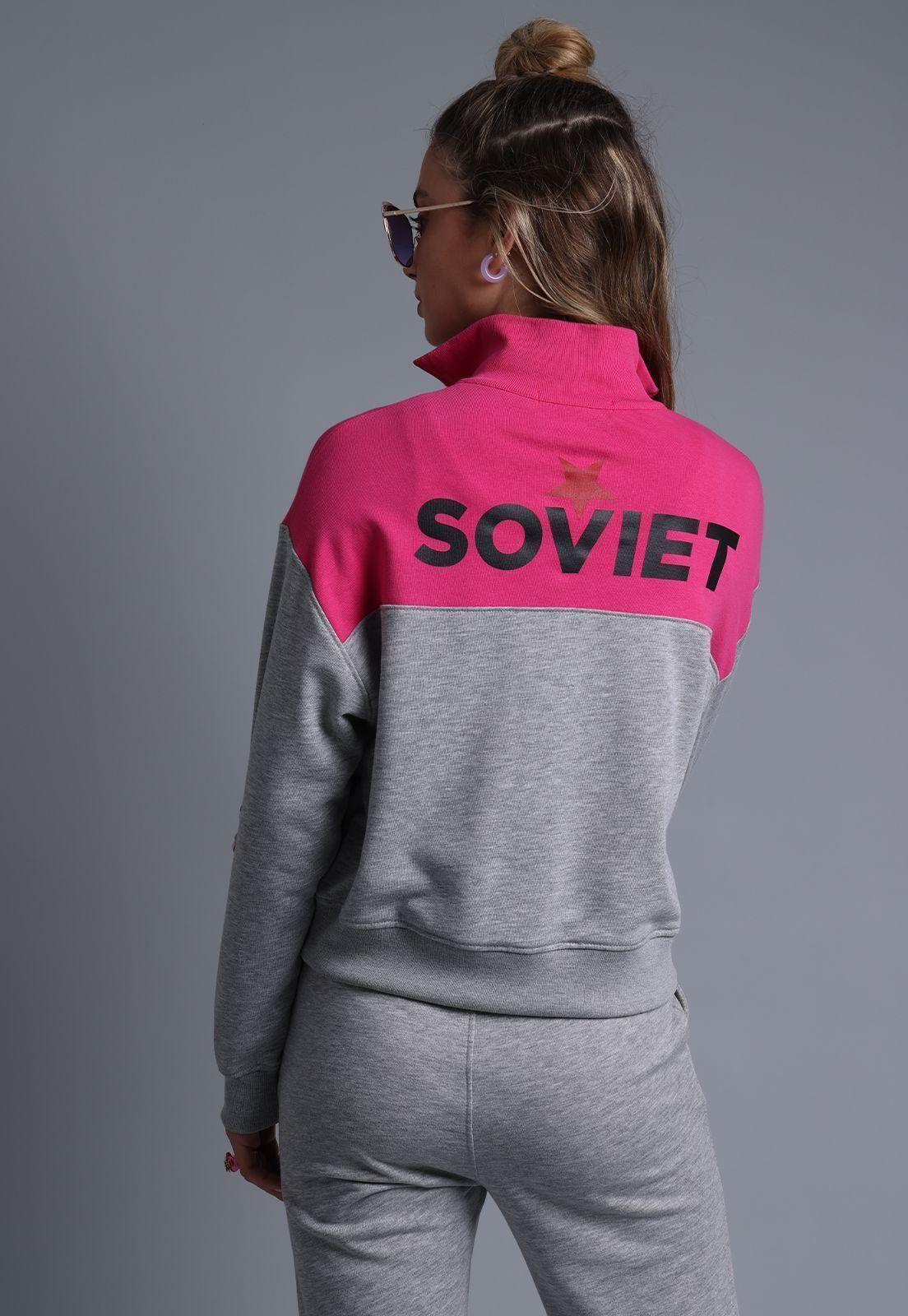 Poleron Half Zipper Mujer Soviet-4