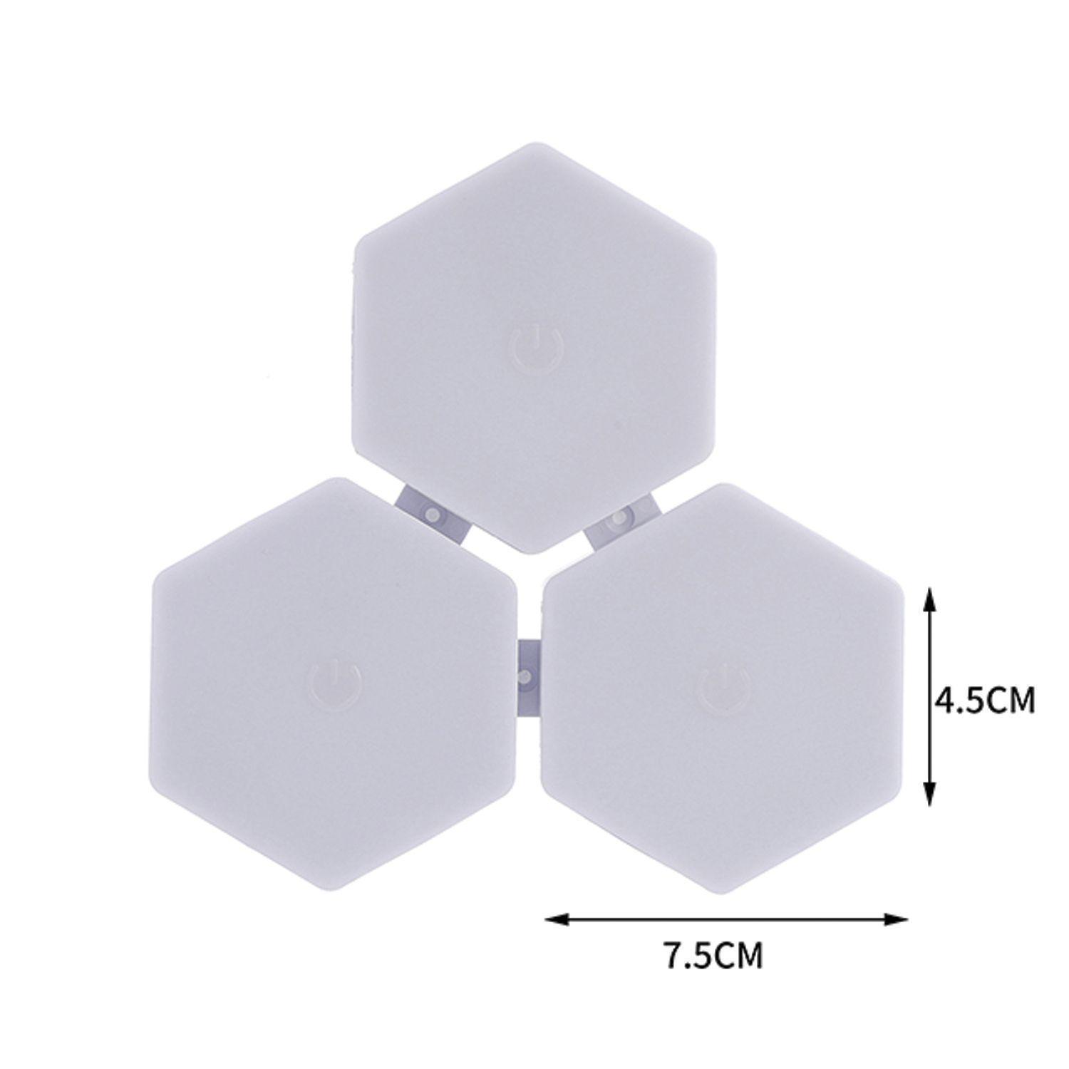 Set de 3 Luces Hexagonales LED con Control-2