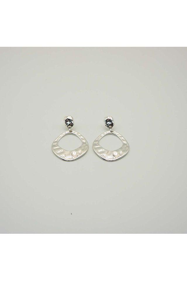 Aro Mediano Erosion Plateado i-D-0