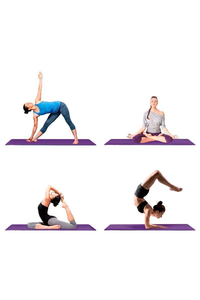 Mat Multifuncional 15mm Yoga Ejercicios Morado-1