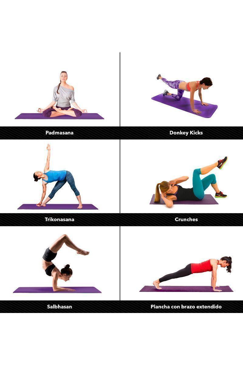 Mat Multifuncional 15mm Yoga Ejercicios Morado-4