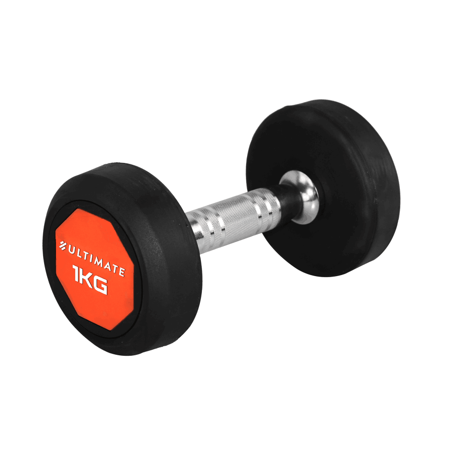 Mancuernas Cromadas Engomadas Pro 1 kg (Par)-0