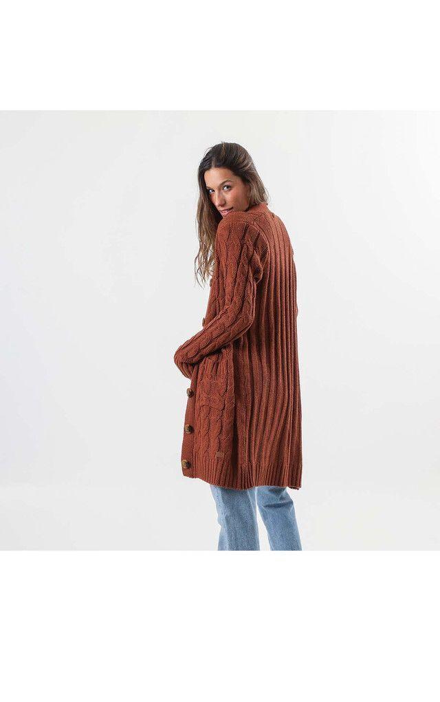 Chaleco Terracota Botones Humana-2