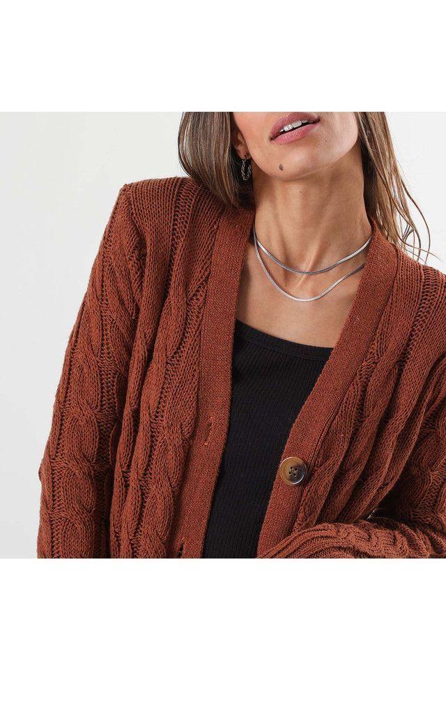 Chaleco Terracota Botones Humana-1