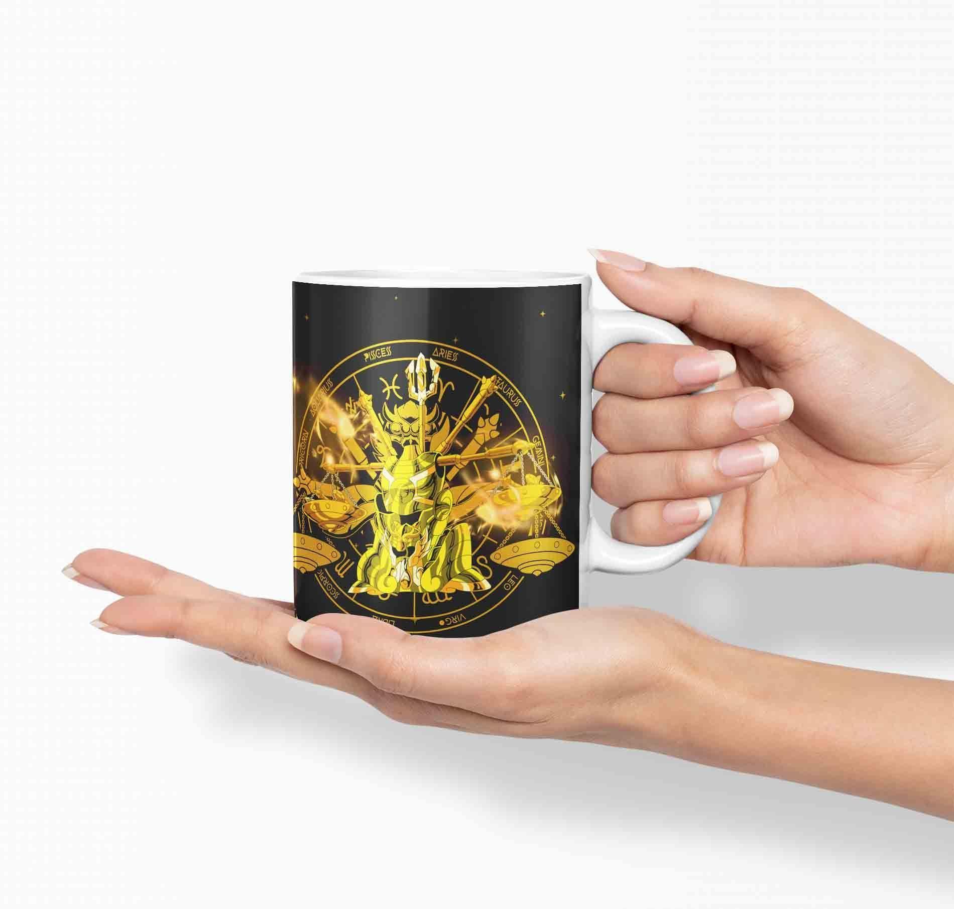 Taza Caballero del Zodiaco - libra negro 20 (320ml)-2