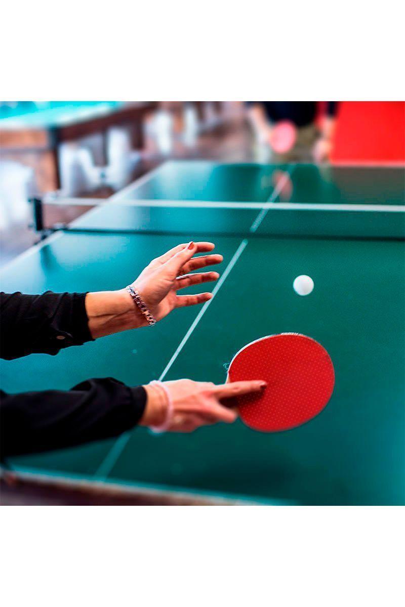 Set 2 Paletas 3 Pelotas PingPong Recreación Negro-5