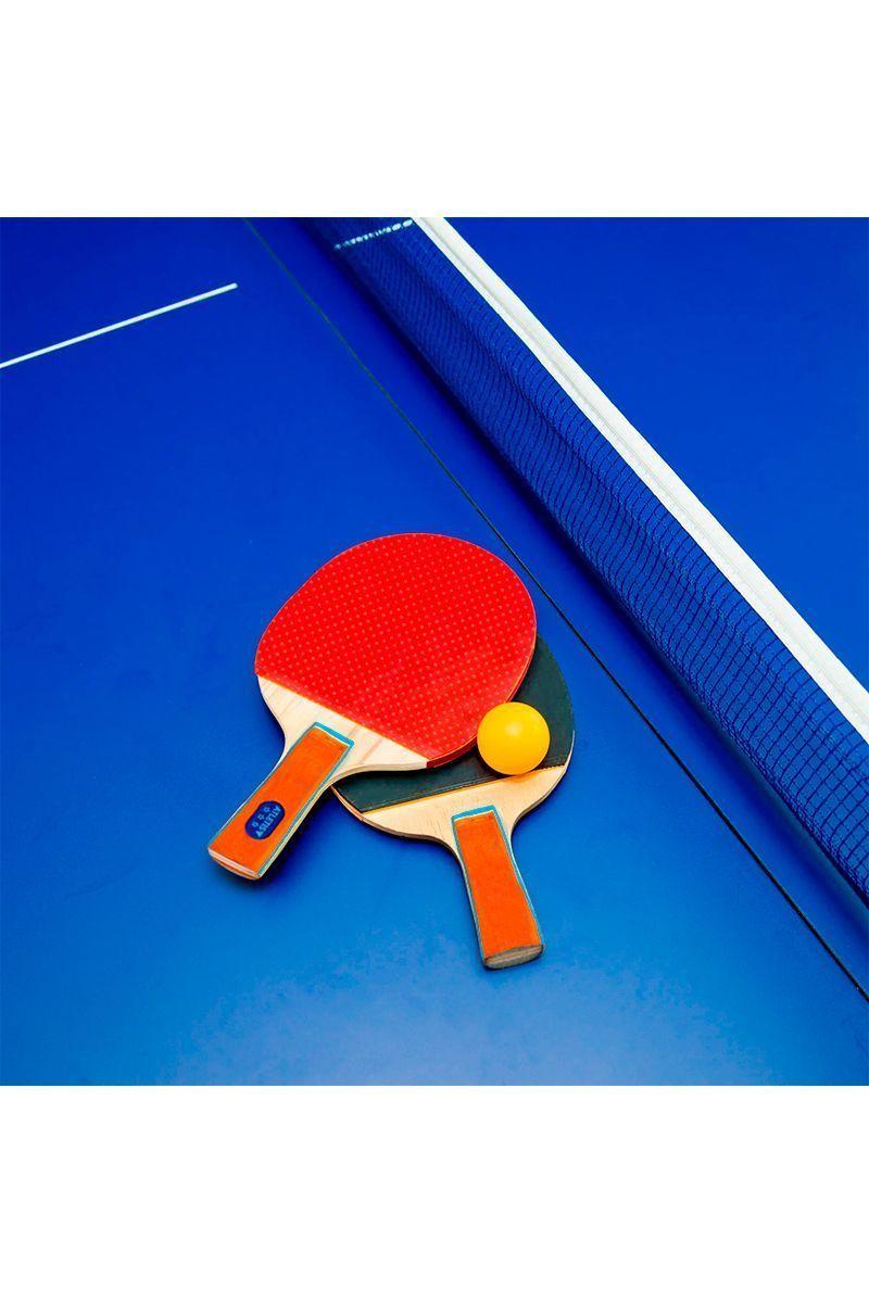 Set 2 Paletas 3 Pelotas PingPong Recreación Negro-1