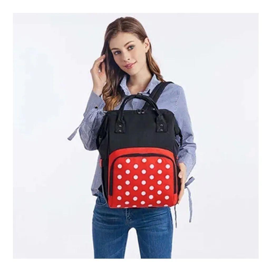 Mochila Bolso Pañalera Maternal Diseño Minnie Mouse-3