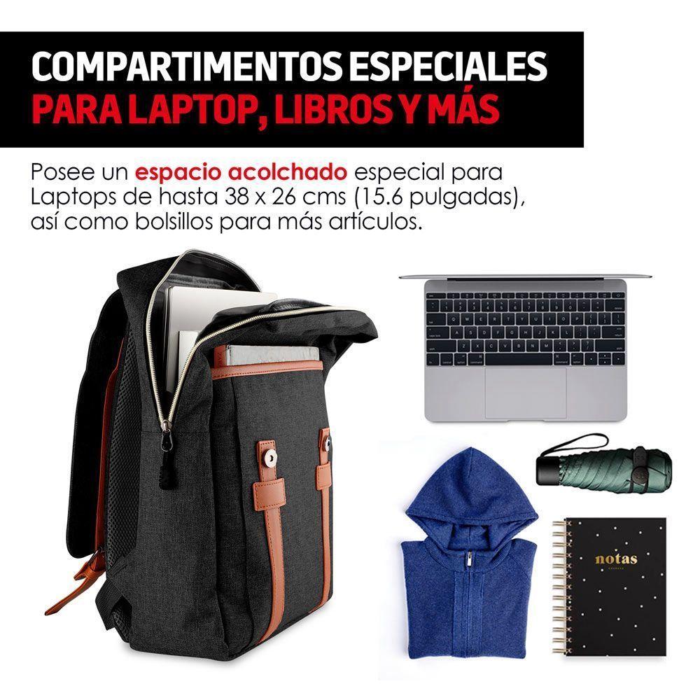 Mochila Maleta Antirrobo Puerto Usb Notebook Impermeable-3