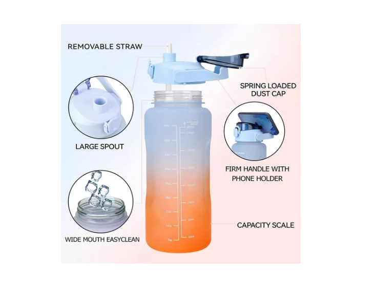 Pack 2 Botellas Agua Motivacional De 2Ltrs Y 900ML-3