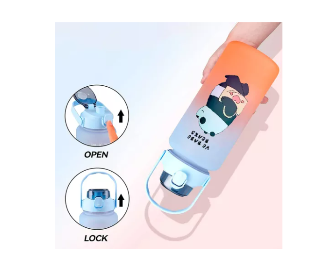 Pack 2 Botellas Agua Motivacional De 2Ltrs Y 900ML-2