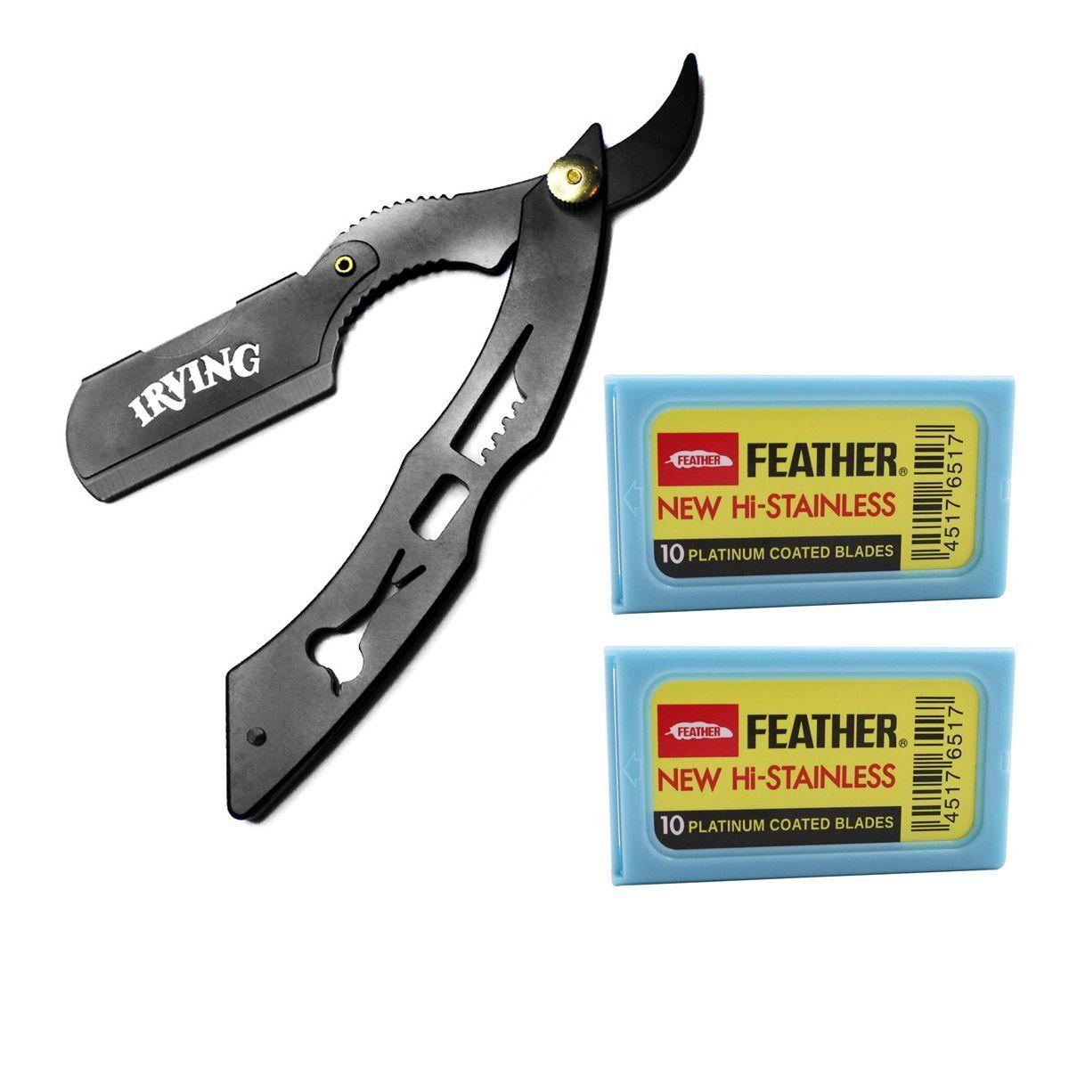 Porta navaja de barbería Navajin 3 hojas + 20 repuestos-0