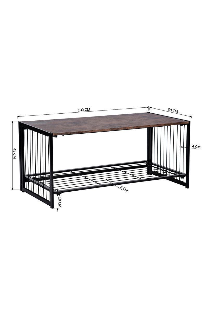 Mesa de Centro Zen 45x50x100 cm Café-2