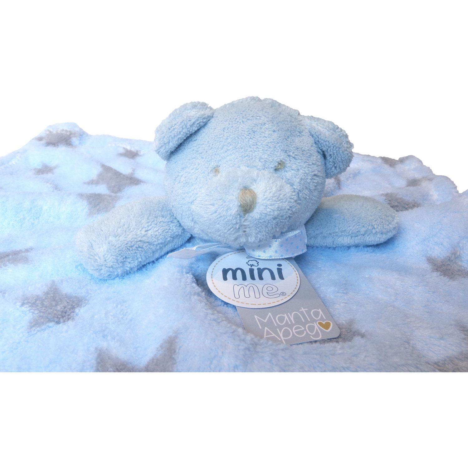 Manta Tuto Apego para Bebé Peluche extra suave estrellas gris-2