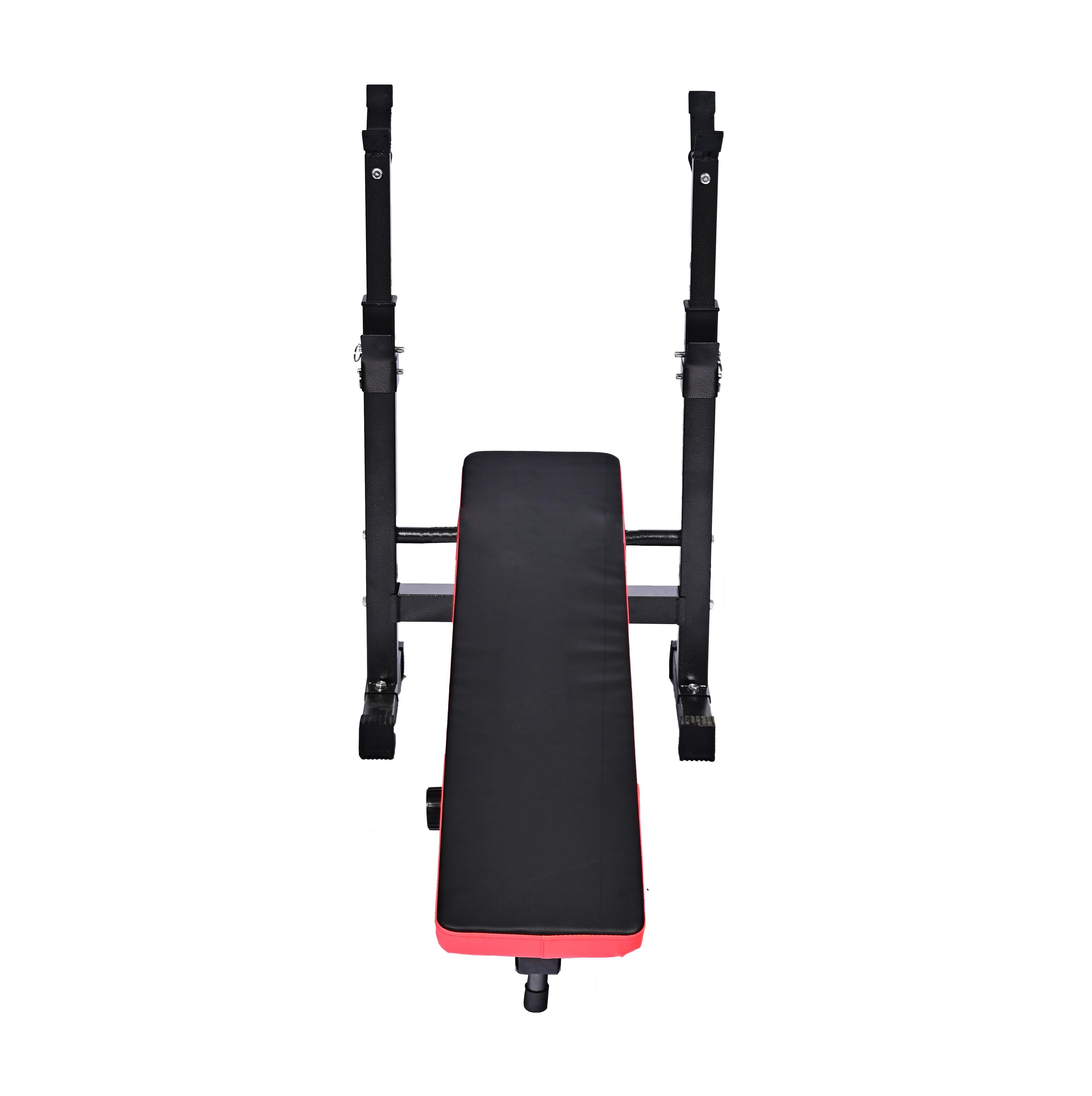 Banco Ejercicios Inclinable - Plano con Rack-3