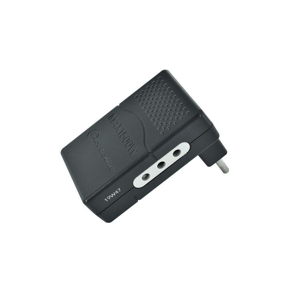 Adaptador Triple Plano Negro 2P+T 10A - Lexo-0