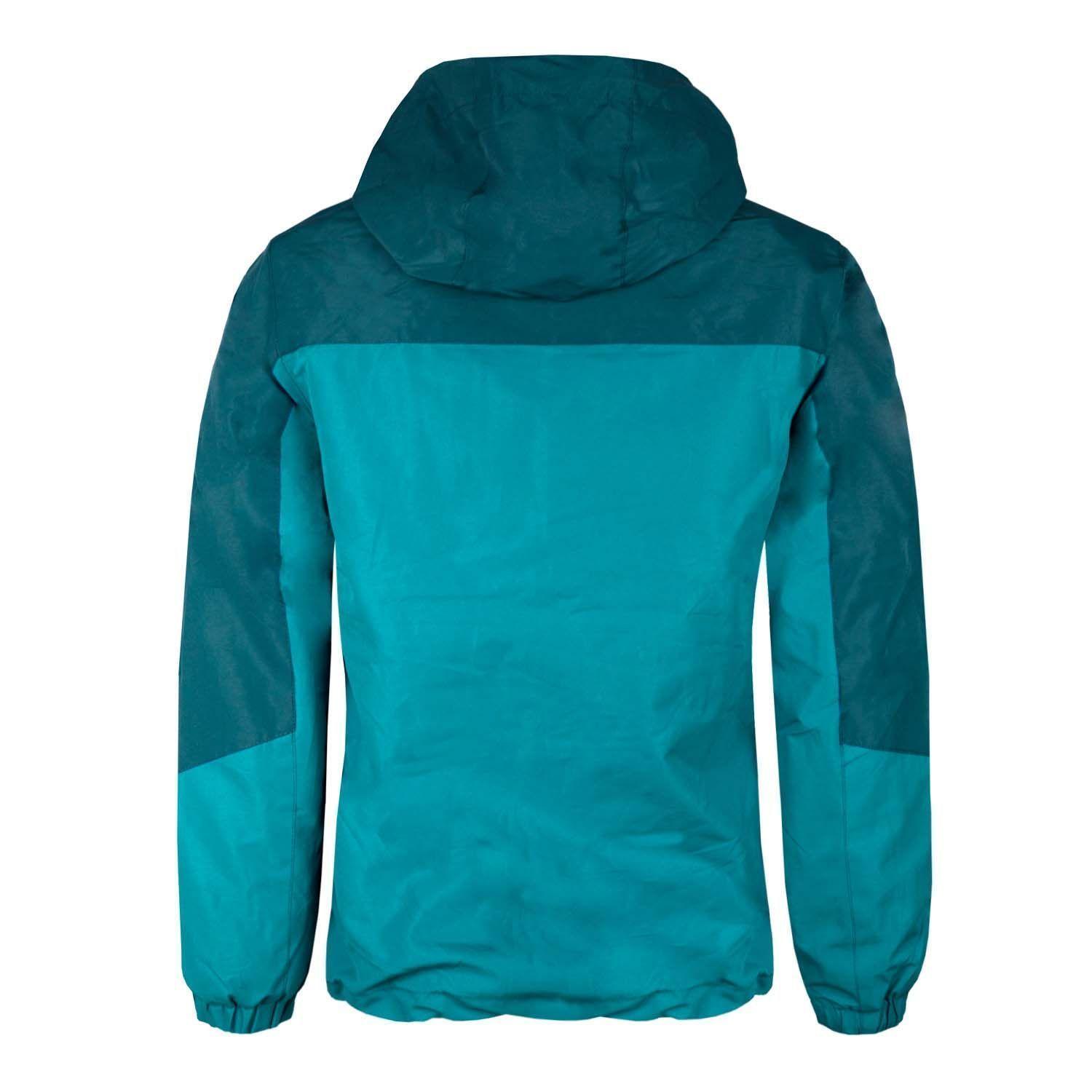 Chaqueta 3 En 1 Desmontable Bicolor Turquesa Mujer-2