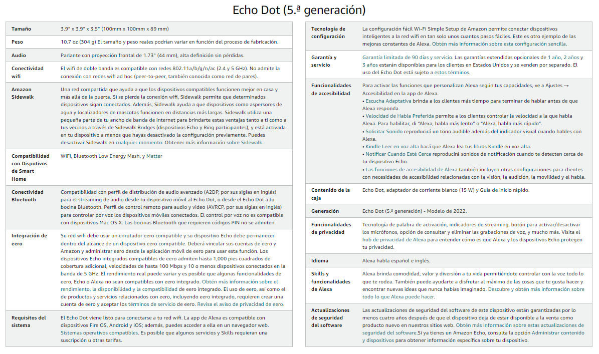 Alexa echo dot 5 Gen Asistente de voz -7