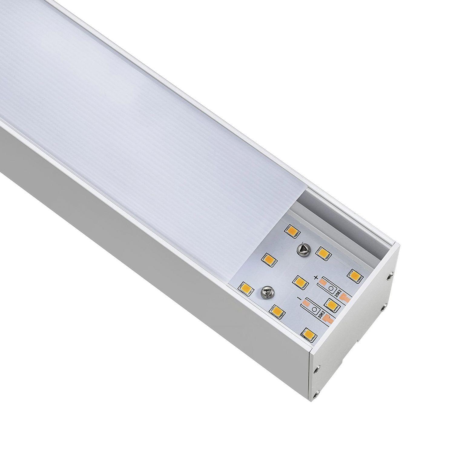 Luminaria Lineal LED 40W Colgante Gris 120cm 5070 Cálido-2