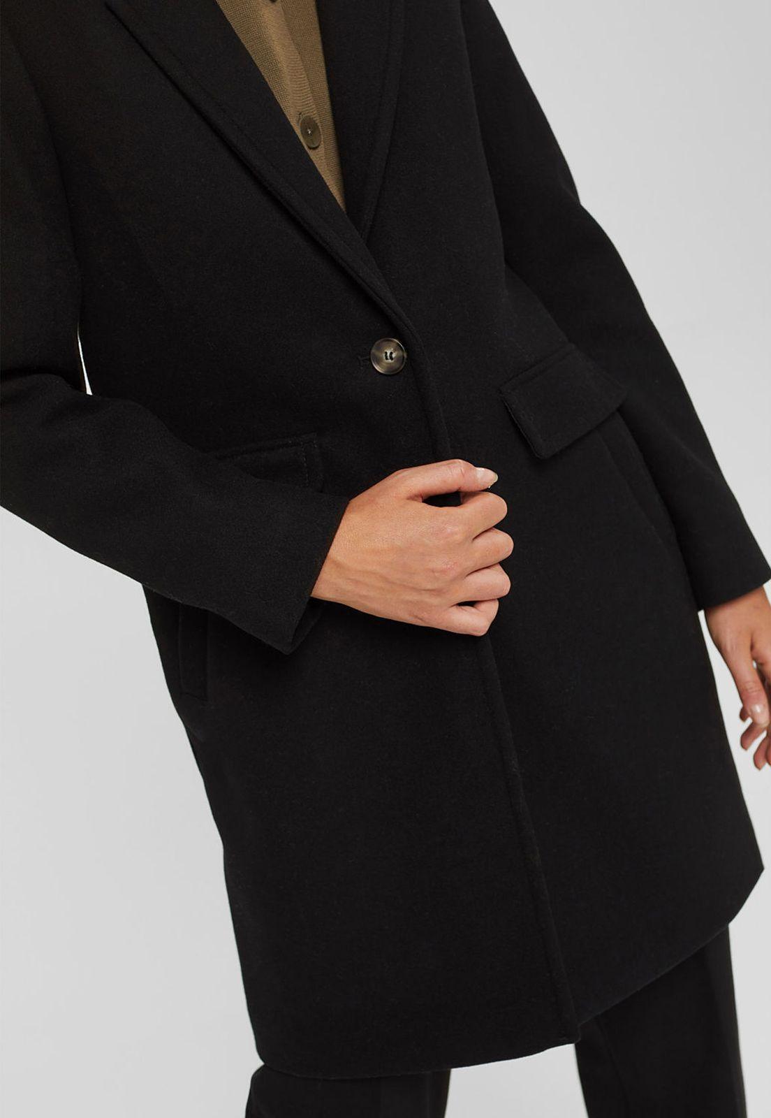 Abrigo En Mezcla De Lana Esprit-2