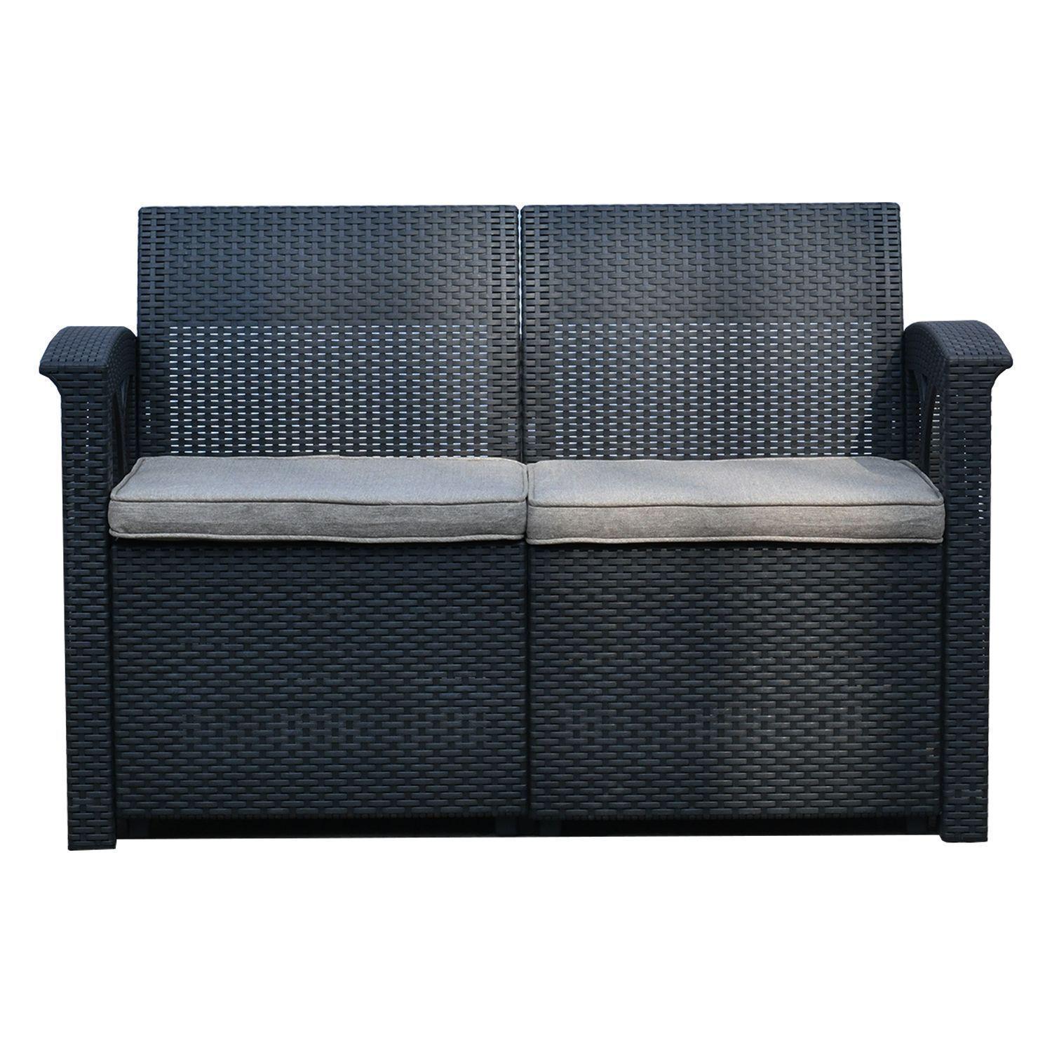 Juego de terraza 4 piezas Café-4