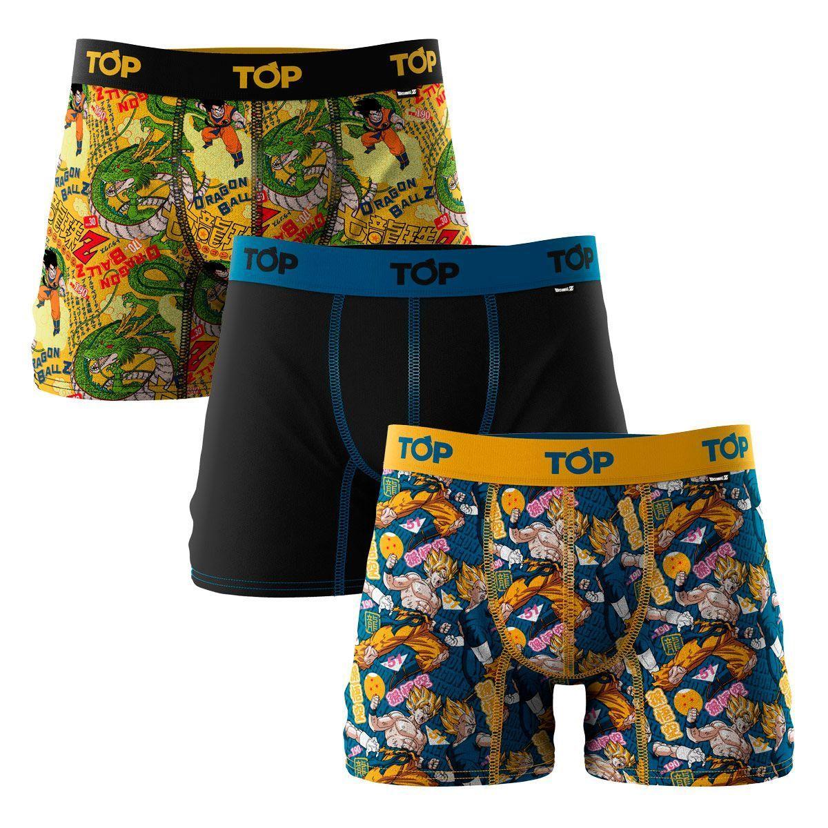 Bóxer Medio Dragon Ball Z Algodón Pack 3 C11 Top-0