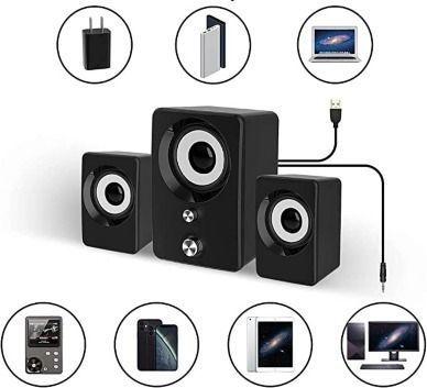 Parlantes Para Ordenador - PC USB Color Negro-2