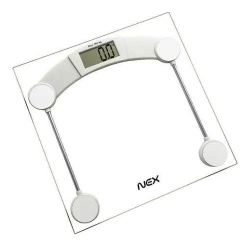 Balanza Baño Digital Nex 150kg 4 Sensores Lcd 0.8 Vidrio-0