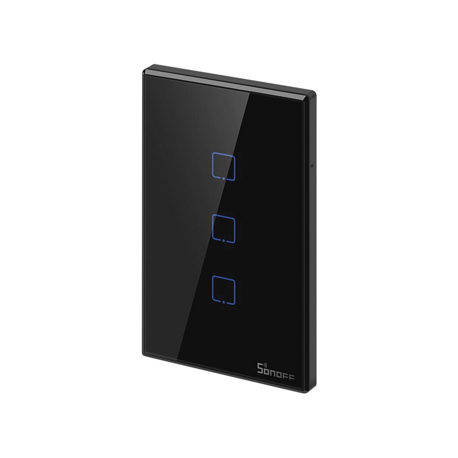 Pack 2 Interruptores Smart 3 Canales Negro WiFi + RF T3US3C Sonoff-5