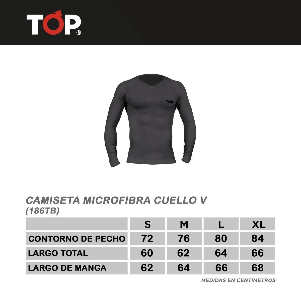 Camiseta Microfibra Negra Cuello V TOP Gris-1