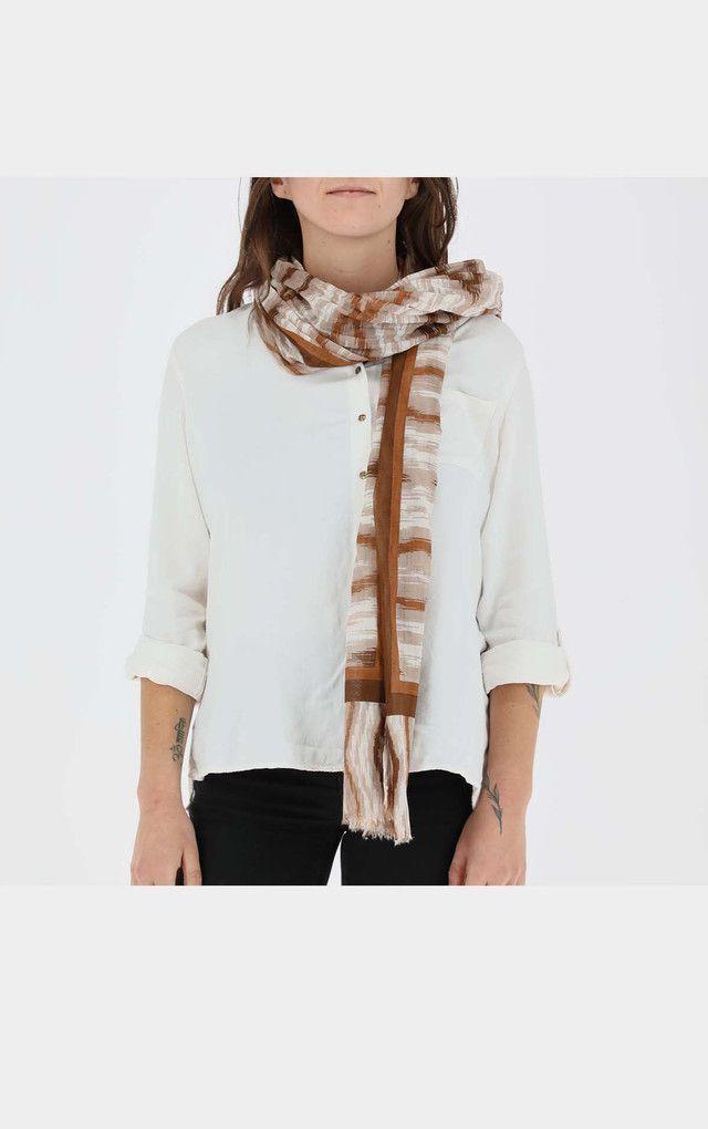 Pañuelo Estampado Oslo café i-D-1