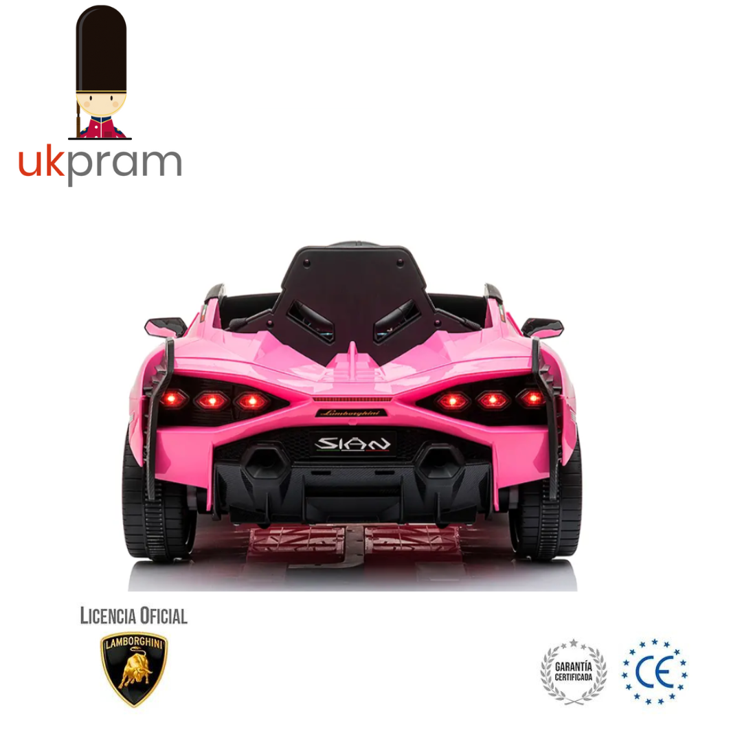 AUTO A BATERIA LAMBORGHINI SIAN ROSADO | UKPRAM-3
