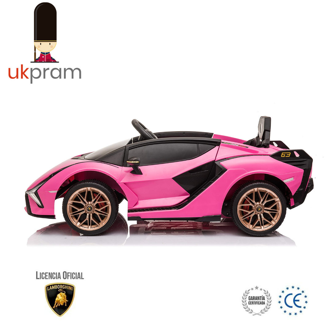 AUTO A BATERIA LAMBORGHINI SIAN ROSADO | UKPRAM-2