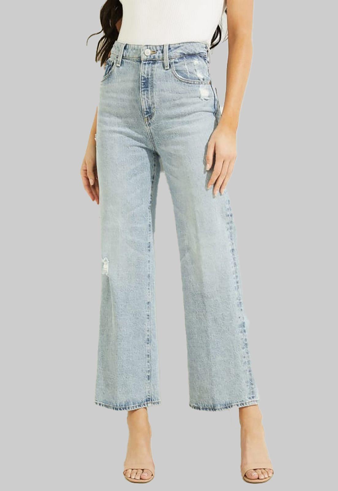 Jeans Guess Ankle Wide Leg MOBU CELESTE-0