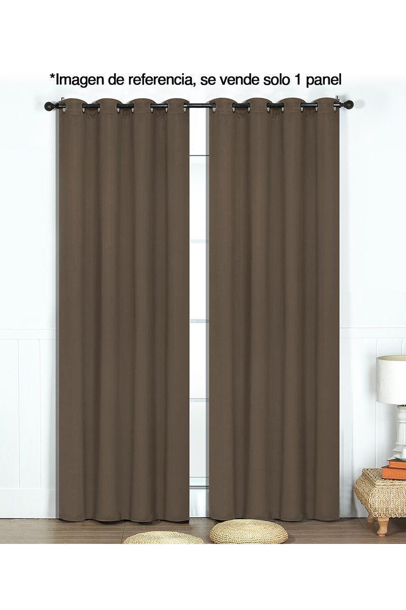 Cortina Black Out con Ojales 137x220 cm Café-1
