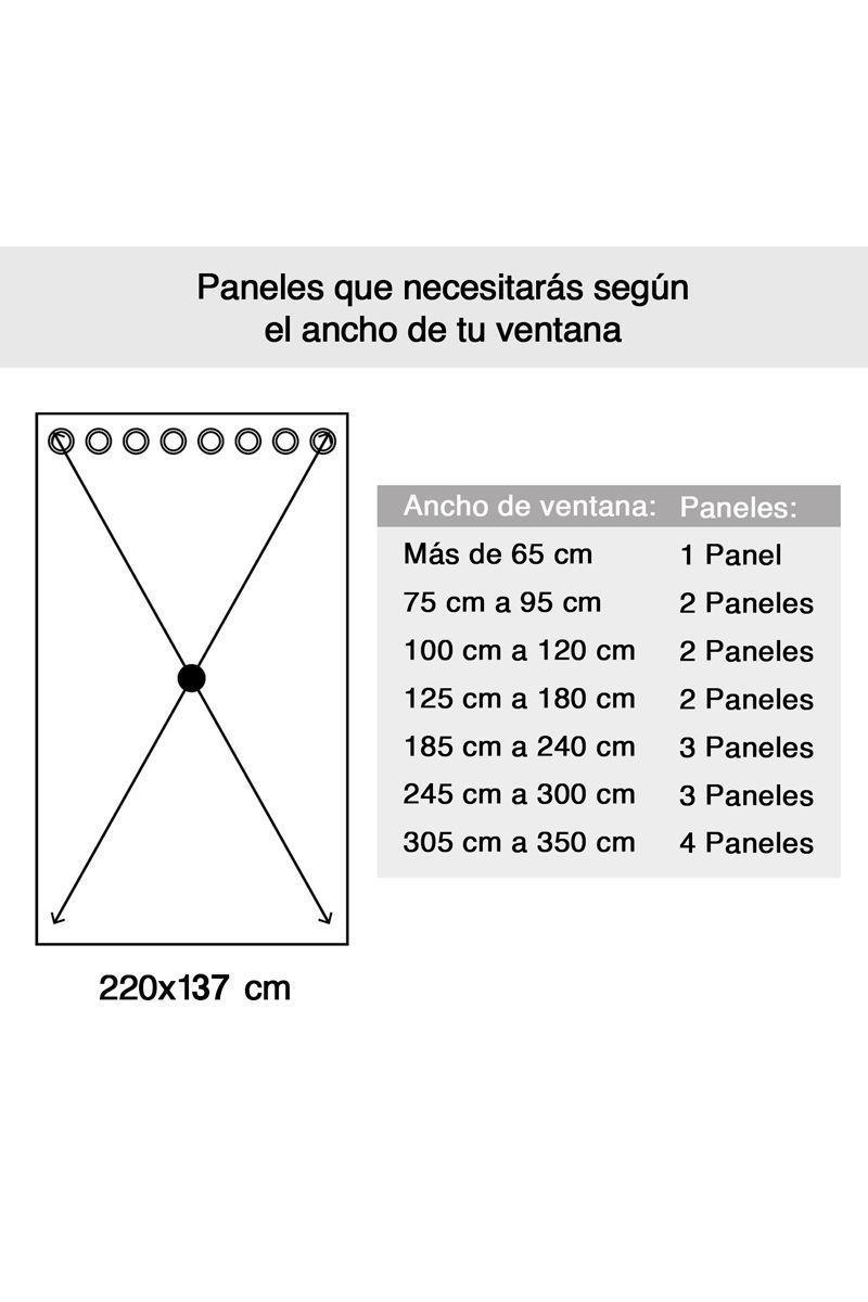 Cortina Black Out con Ojales 137x220 cm Café-5