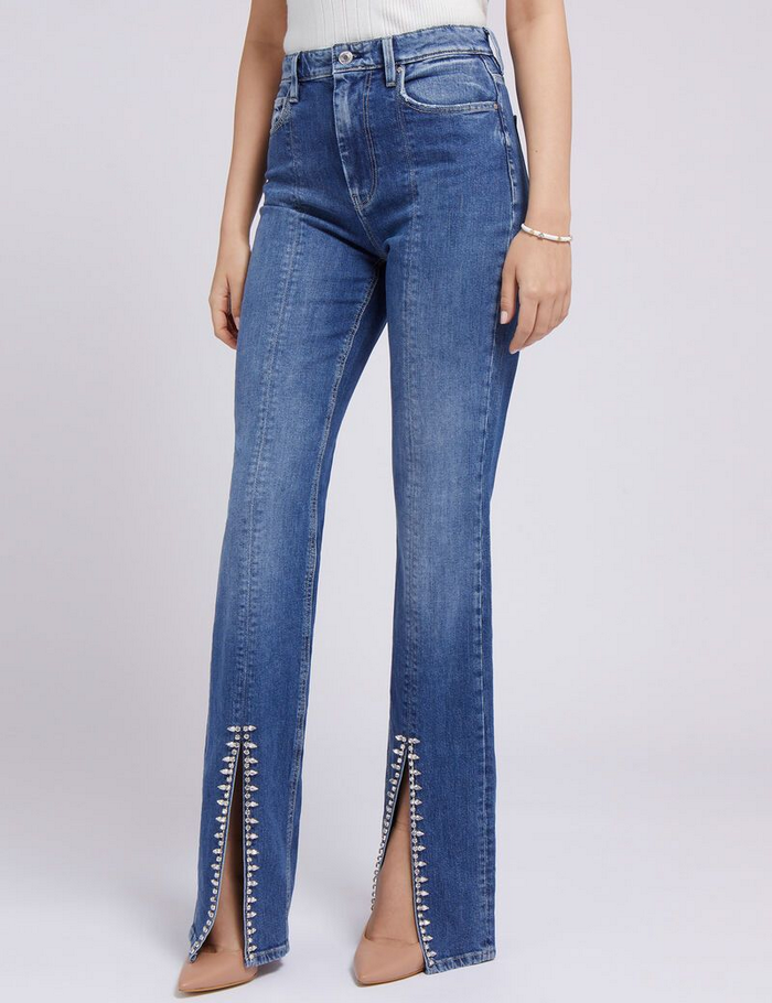 Jeans Guess 80S Straight Split Enli Azul-0