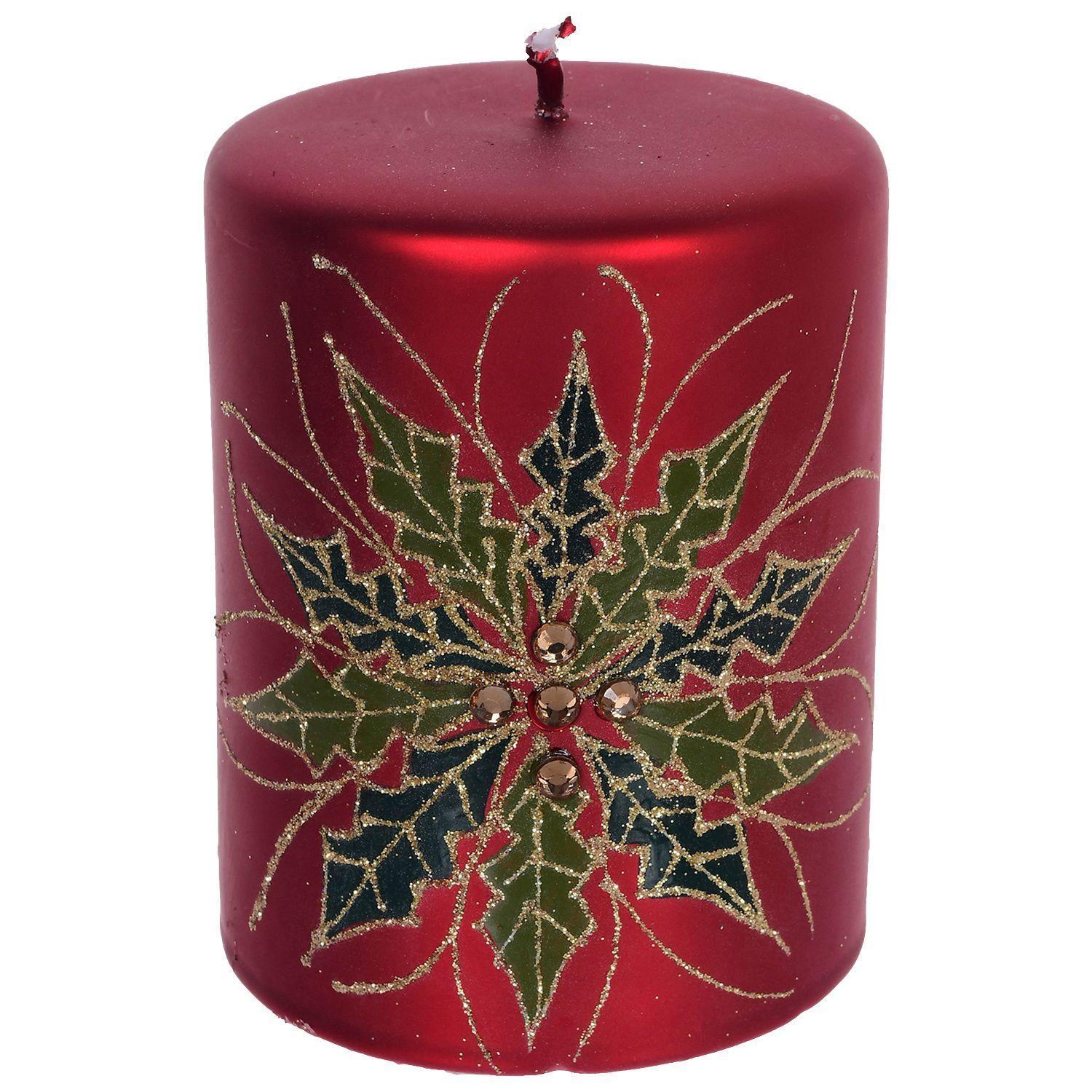 Vela Decorativa Moscu Roja Mediana-0