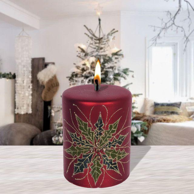 Vela Decorativa Moscu Roja Mediana-3